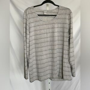 CHICO’S (Size 3/ XL) Striped Long Sleeved Tee